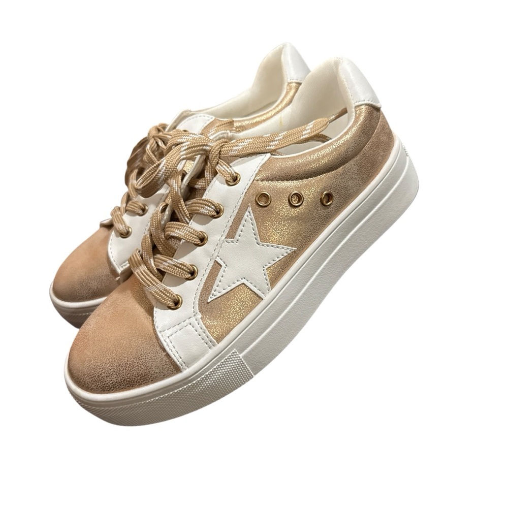 Gold and White MIA Girls Sneakers NWOT